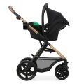 Kočárek kombinovaný KINDERKRAFT Moov 2 pěnová EVA kola 3v1 - Pure Black