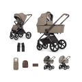 Kočárek Venicci Tinum Upline 2 - SE Powder + autosedačka Cybex Aton B + isofix base