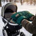 Rukávník na kočárek z ovčí vlny Jasmine Ovečka - Zelená Smaragd
