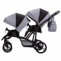 Kočárek pro dvojčata Bebetto 42 New - Pro 22 Black