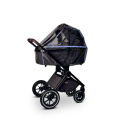 Kočárek Moon PIÚ Extra set Black Matt - Mud 
