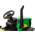 Dětský elektrický traktor s vlečkou 12V 7Ah dálkové ovládání - Zelený