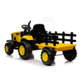 Dětský elektrický traktor s vlečkou 12V 7Ah dálkové ovládání - Žlutý