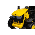Dětský elektrický traktor s vlečkou 12V 7Ah dálkové ovládání - Žlutý