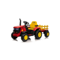 Dětský elektrický traktor s vlečkou 12V 7Ah dálkové ovládání - Červený