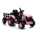 Dětský elektrický traktor s vlečkou 12V 7Ah dálkové ovládání - Růžový