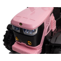 Dětský elektrický traktor s vlečkou 12V 7Ah dálkové ovládání - Růžový
