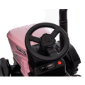 Dětský elektrický traktor s vlečkou 12V 7Ah dálkové ovládání - Růžový