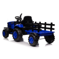 Dětský elektrický traktor s vlečkou 12V 7Ah dálkové ovládání - Modrý