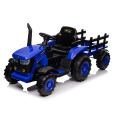 Dětský elektrický traktor s vlečkou 12V 7Ah dálkové ovládání - Modrý