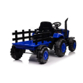 Dětský elektrický traktor s vlečkou 12V 7Ah dálkové ovládání - Modrý