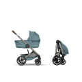 Kočárek 2v1 Cybex BALIOS S LUX + skládací korbička Cot Fold - Stormy Blue 2026