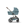 Kočárek 2v1 Cybex BALIOS S LUX + skládací korbička Cot Fold - Stormy Blue 2026