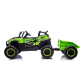Elektrické autíčko Buggy UTV 4x4 s vlečkou 24V 4x200W dálkové ovládání - Zelené