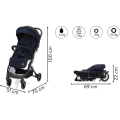 Cestovní kočárek Fillikid Styler Elite - Black melange 