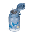 PETITE&MARS Láhev nerezová termo se slámkou 350 ml - Whale Song