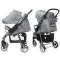 Kočárek 4Baby Rapid - Melange Light Grey
