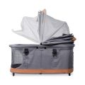 Kočárek+autosedačka+přepravka pro psy 3v1 Wonderfold Pet P2 do 9 kg - Graphite grey
