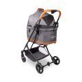 Kočárek+autosedačka+přepravka pro psy 3v1 Wonderfold Pet P2 do 9 kg - Graphite grey