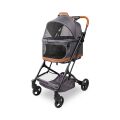 Kočárek+autosedačka+přepravka pro psy 3v1 Wonderfold Pet P2 do 9 kg - Graphite grey