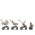 Kočárek 2v1 Cybex BALIOS S LUX + skládací korbička Cot Fold - Chocolate Brown 2026