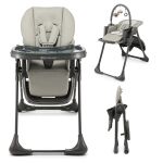 Židlička jídelní KINDERKRAFT Tummie - Grey 