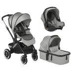 JANÉ Kočárek 3v1 JANÉ Crosslight + korba Micro Pro + autosedačka Koos Isize - Dim Grey