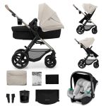 Kočárek kombinovaný KINDERKRAFT Moov 2 pěnová EVA kola 3v1 - Moonlight Grey