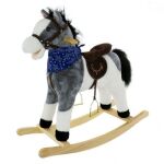 HOUPACÍ KONÍK COTO BABY - šedo bílý