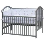 Dětská postýlka Scarlett s kompletní výbavou šedá 120x60 cm - Tura 