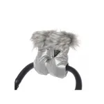 Rukavice na kočárek Junama Igloo Termo/Glitter - Smoke Silver 