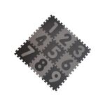 Baby Dan hrací podložka puzzle 90x90 cm - Grey s čísly