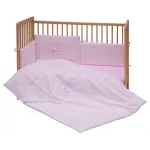 Souprava do postýlky Scarlett  6 dílů 100 x 135 cm - Měsíček Růžová 