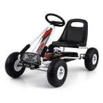 Dětská šlapací motokára Go-kart Milly Mally Thor - Bílá