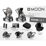 Kočárek MOON RESEA 2.0 Kombi set 3v1 - Ghost 2026