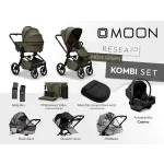 Kočárek MOON RESEA 2.0 Kombi set 3v1 - Moss Green 2026