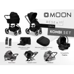 Kočárek MOON RESEA 2.0 Kombi set 3v1 - Onyx 2026