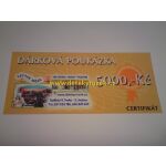 Dárková poukázka - certifikát-Dárková poukázka v hodnotě 5000,-Kč