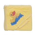 Scarlett froté ručník s kapucí a výšivkou Scarlett-Žlutý