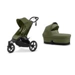 Kočárek CYBEX AVI SPIN + korbička Cot S 2v1 - Moss Green
