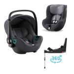 Set autosedačka Britax Römer Baby-Safe 3 i-Size+Flex Base 5Z+ autosedačka Dualfix 3 i-Size - Midnight Grey
