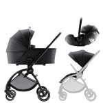 Kombinovaný kočárek Britax Rio + hluboká korba + autosedačka Baby-Safe PRO - Style Carbon Black