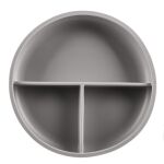 ZOPA Silikonový dělený talířek s přísavkou - Dove Grey