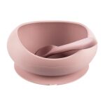 Silikonová miska ZOPA se zvýšenými okraji a přísavkou - Old Pink