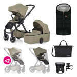 PETITE&MARS ICON AIR SET XXL kočárek kombinovaný 2v1 - Mossy Green