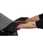 RUKÁVNÍK NA KOČÁREK EMITEX-Černý + fuchsie fleec