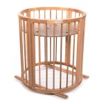 MIMIKO Postýlka kulatá 7v1 - Round Natural