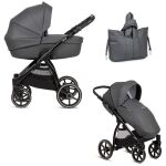 Kombinovaný kočárek Bo Jungle B-Suvvy - Shadow Grey Eco Leather