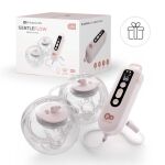 Odsávačka mateřského mléka KINDERKRAFT Double Hands-free Gentle Flow - Pink