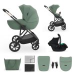 KINDERKRAFT Prime 3 kombinovaný kočárek 3v1 - Dark Green 2026